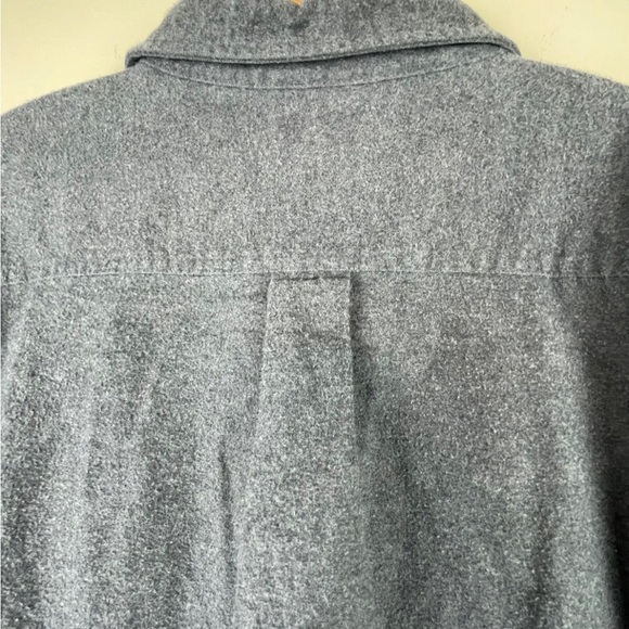 LL BEAN Men's XXL-TALL Gray Heavy Button Cotton Shirt Traditional Fit 0MT04 EUC - Picture 5 of 12